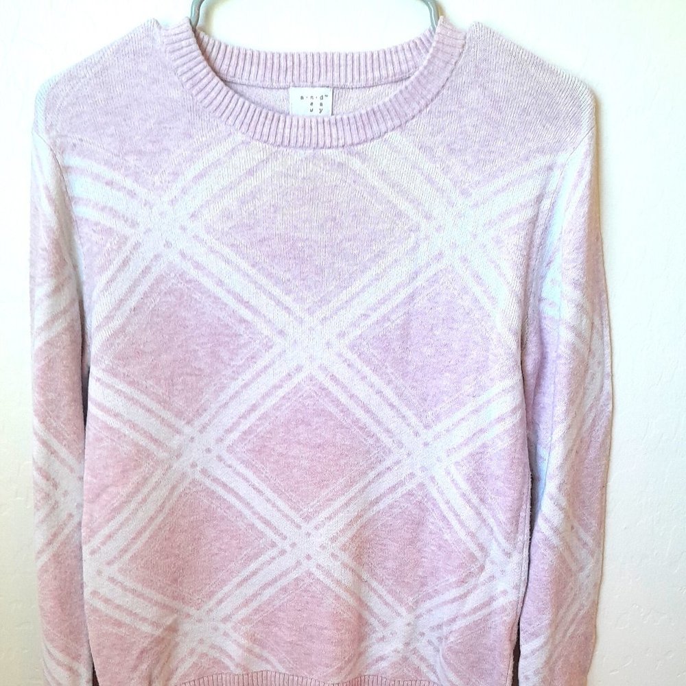 A New Day Pink and White Sweater.